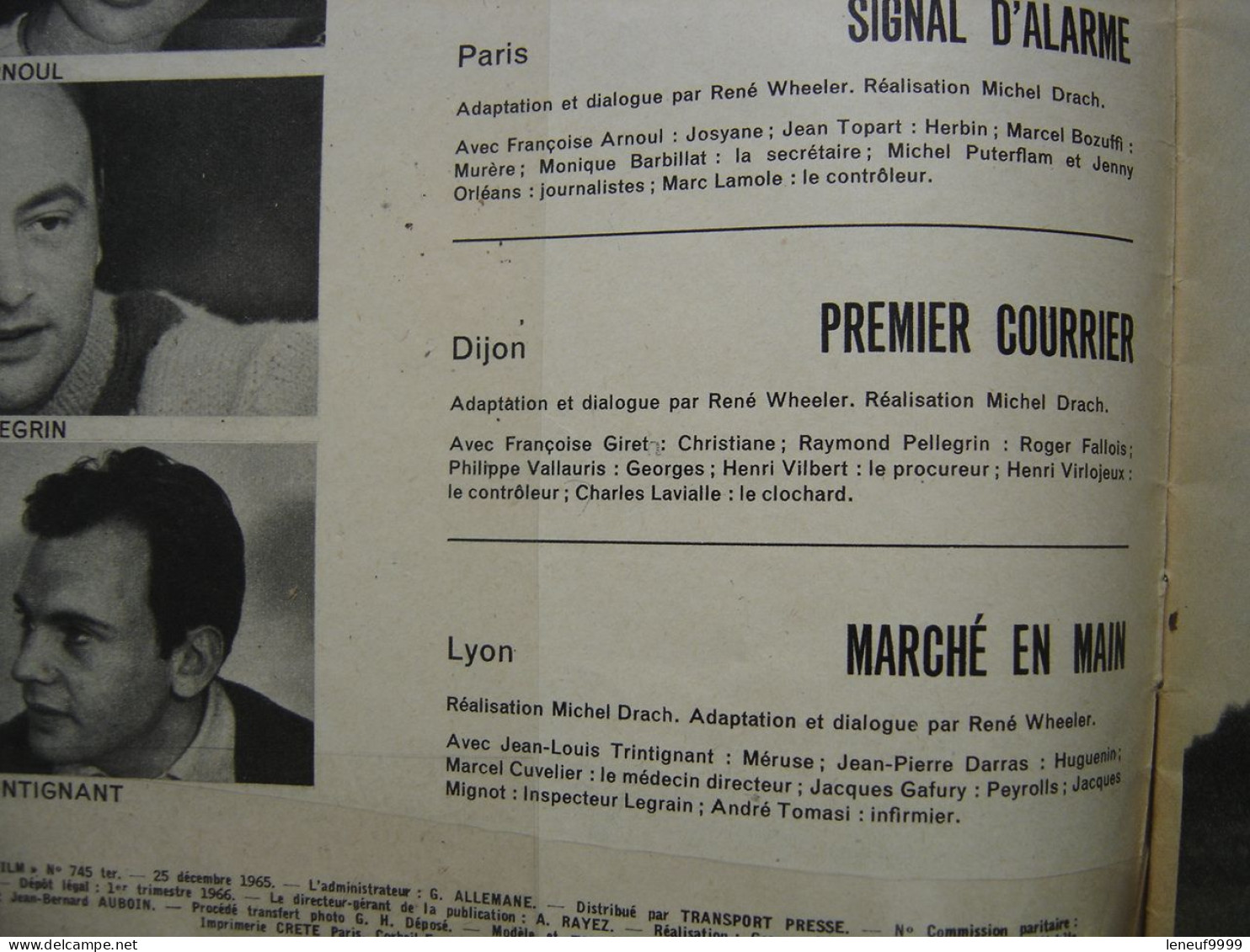 MON FILM TELE 1 Roman Photo Le Train Bleu S'arrete 13 Fois TRINTIGNANT - Magazines