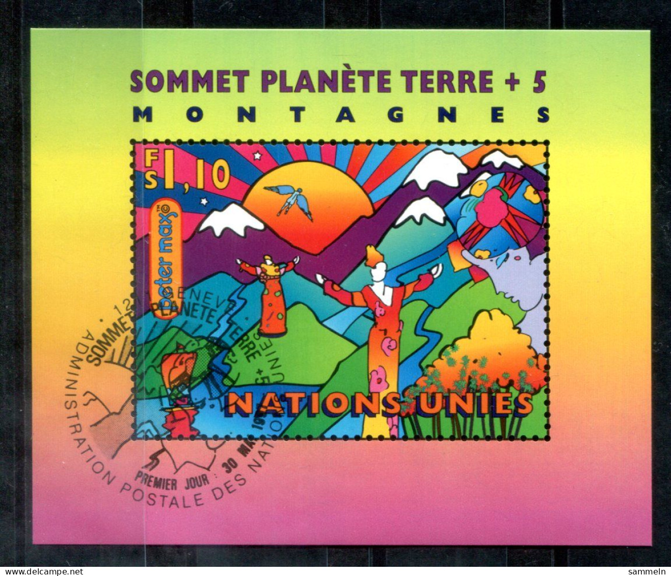 UNO-GENF Block 9, Bl.9 FD Canc. - Planet Earth Summit, Sommet Planète Terre - UN GENEVA / ONU GENÈVE - Blocs-feuillets