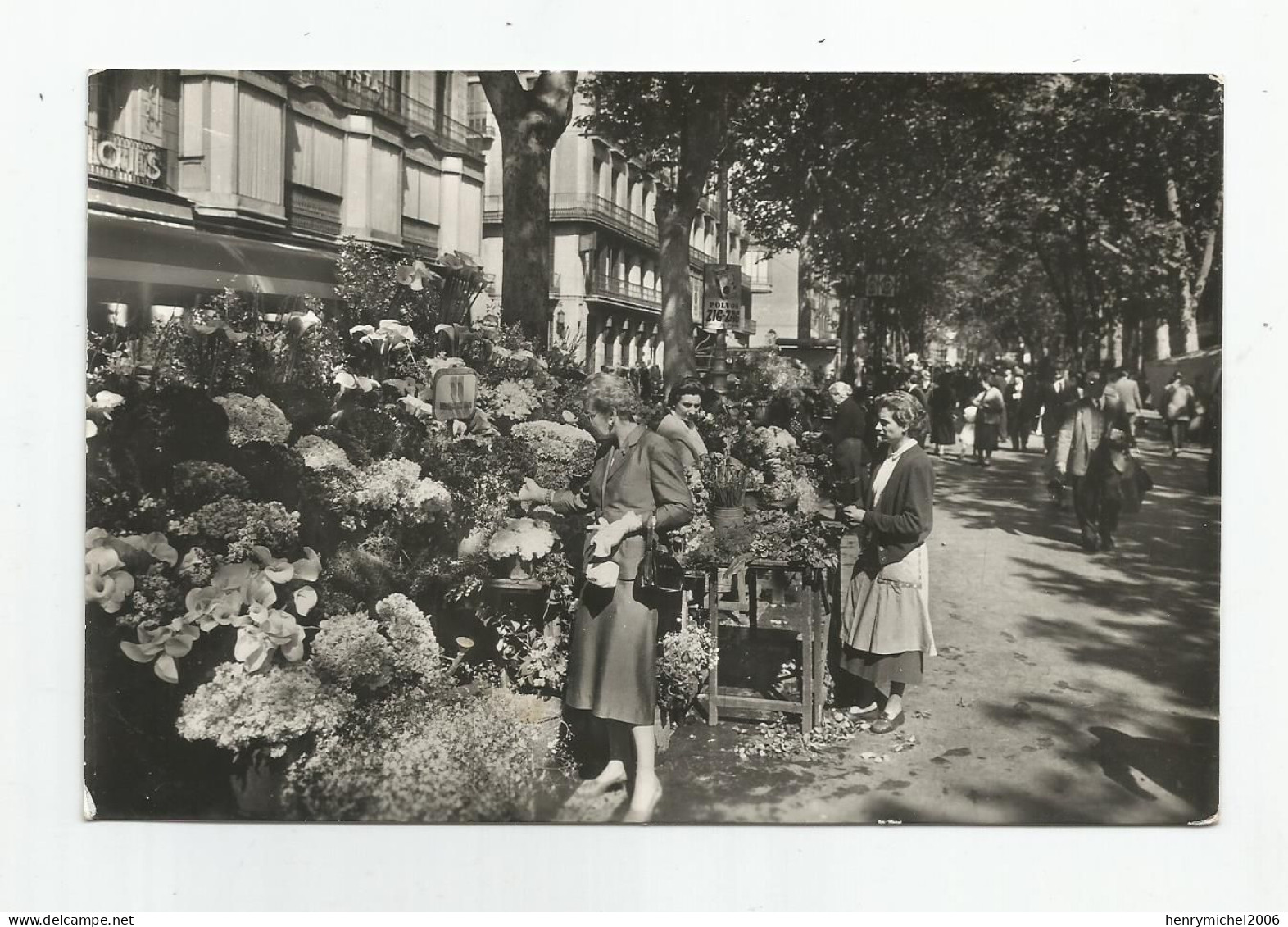 Espagne Espana Barcelona Rambla De Las Flores Marché Aux Fleurs Fotografo Zerkowitz - Barcelona