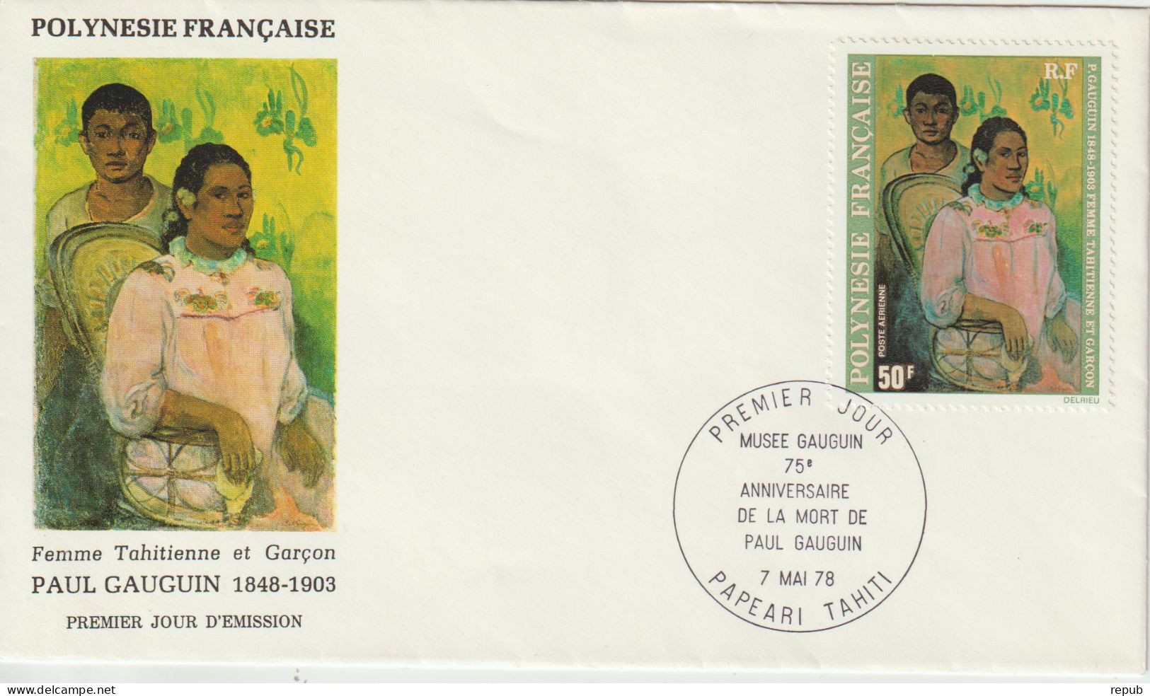 Polynésie FDC 1978 P Gauguin PA 135 - FDC