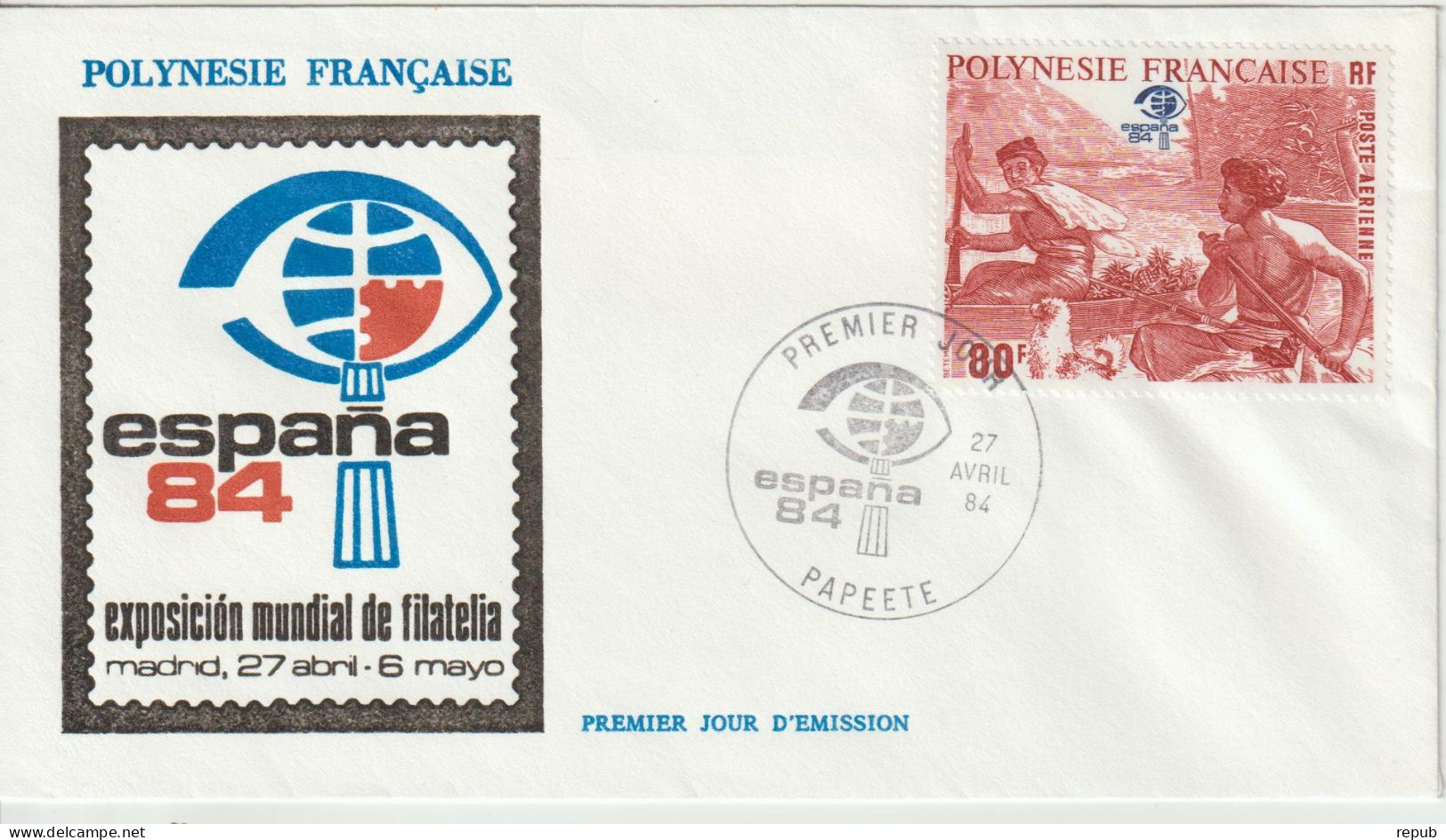 Polynésie FDC 1984 Espana 82 PA 182 - FDC