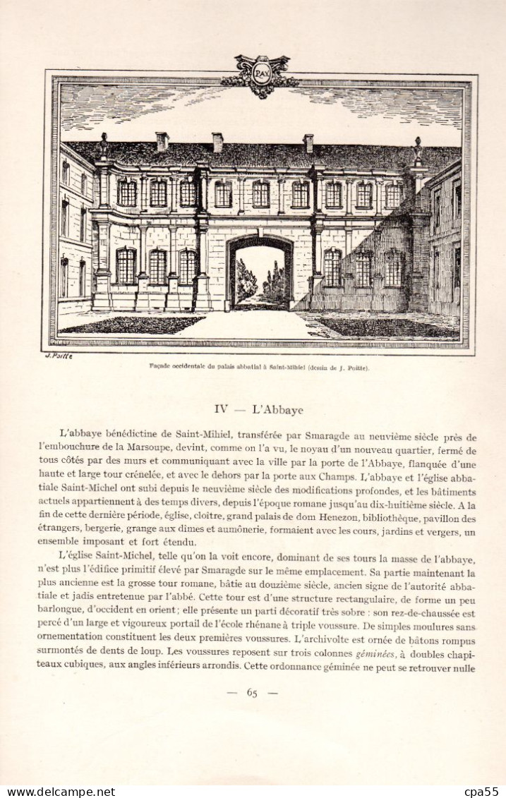 MEUSE  -  SAINT-MIHIEL  -  par Henri Bernard  -  1932  -  Le plus bel ouvrage,sur la ville, richement Illustré.