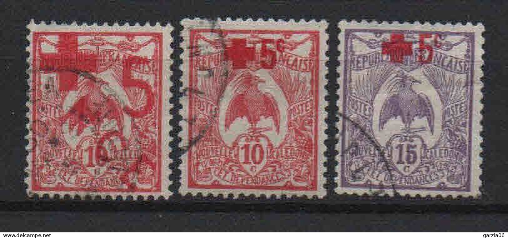 Nouvelle Calédonie  - 1915 - Croix Rouge  - N° 110 à 112  - Oblit - Used - Oblitérés