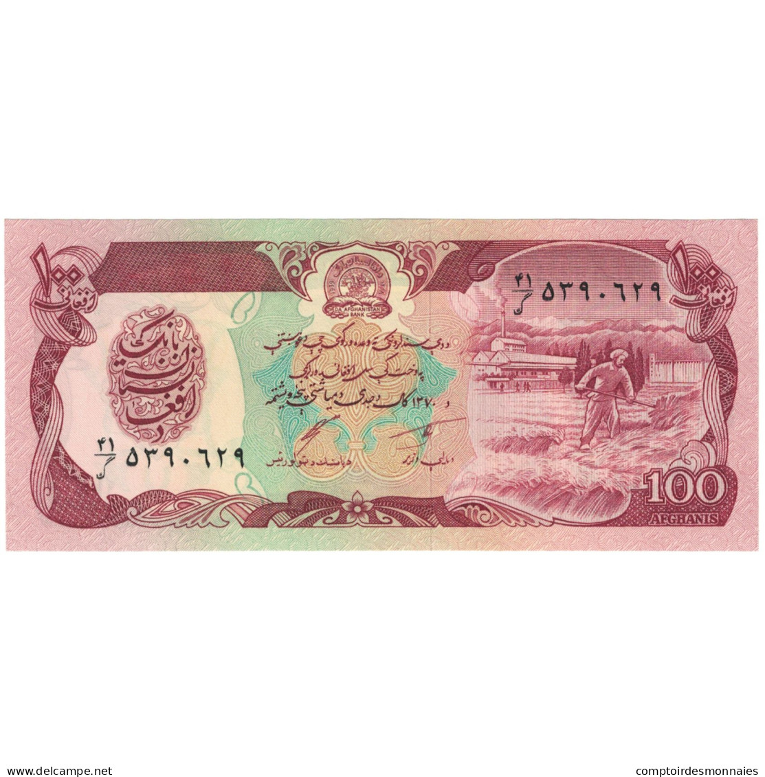 Billet, Afghanistan, 100 Afghanis, Undated (1979-91), KM:58a, NEUF - Afghanistán