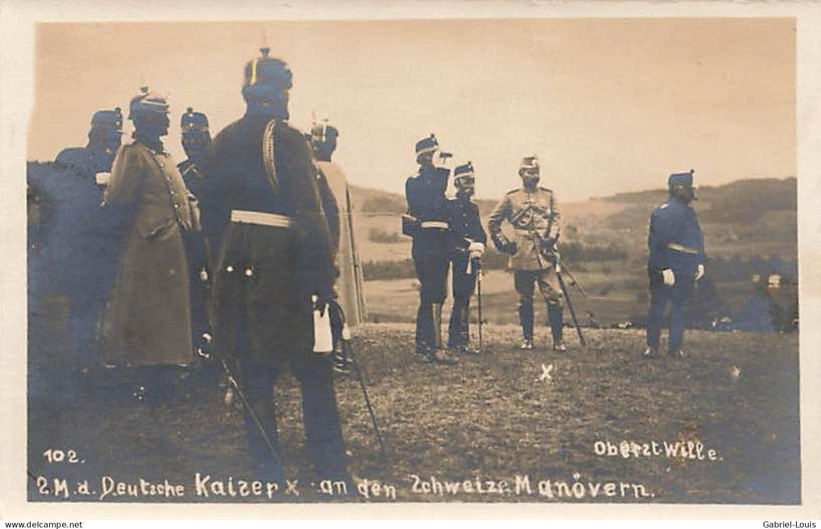 Armée Suisse - Militaria - Schweizer Armee Deutsche Kaiser An Den Schweize Manövern Oberzt Wille Photo Thalwil - Thal