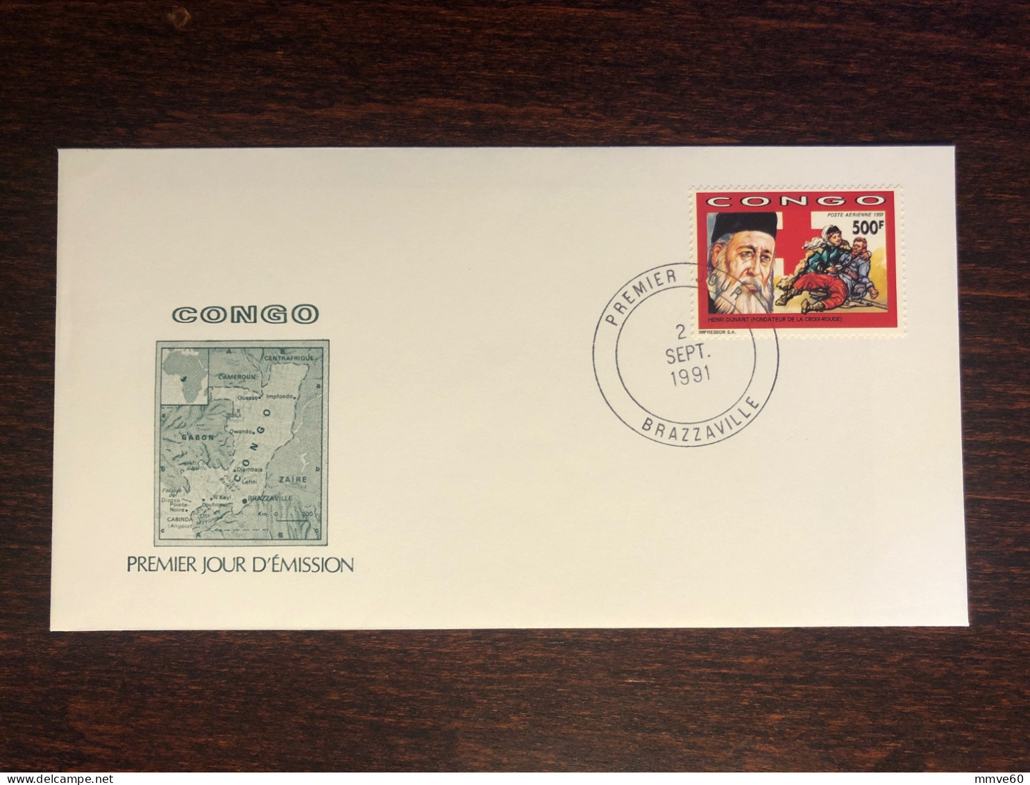 CONGO FDC 1991 YEAR  RED CROSS DUNANT HEALTH MEDICINE - FDC