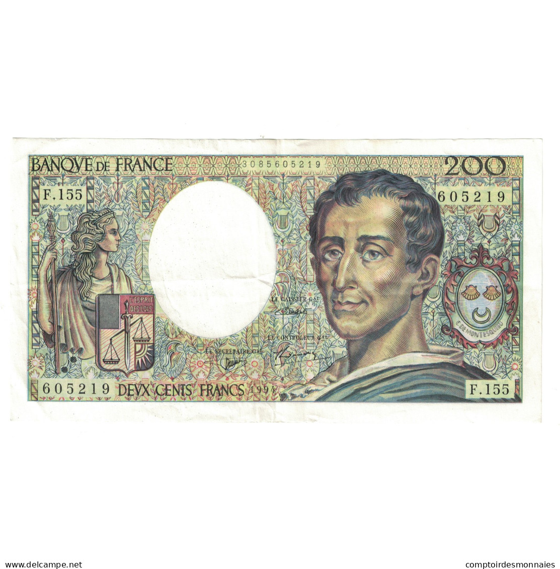 France, 200 Francs, Montesquieu, 1994, F.155605219, SUP, Fayette:70/2.01 - 200 F 1981-1994 ''Montesquieu''