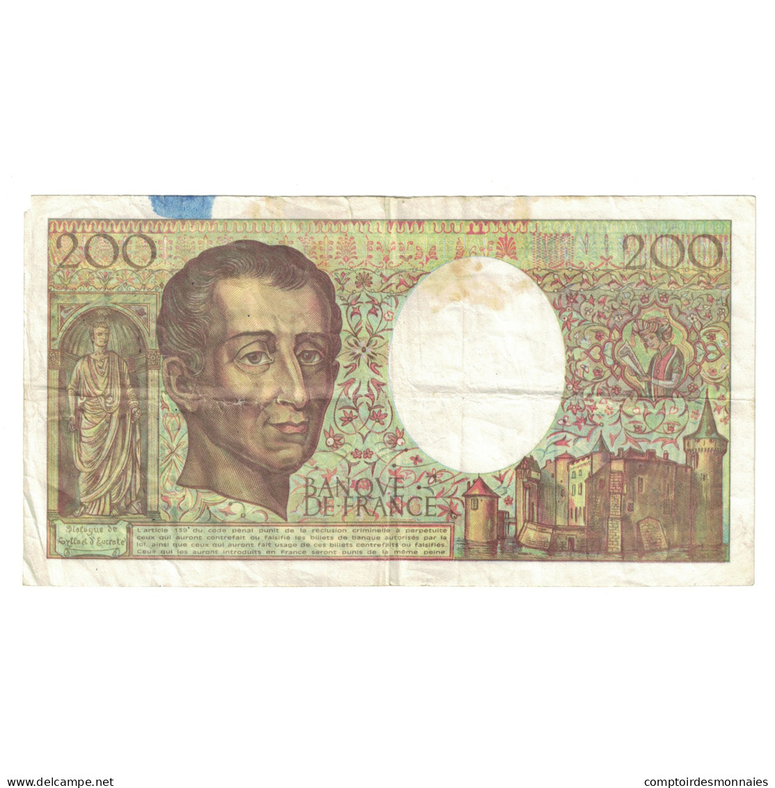 France, 200 Francs, Montesquieu, 1992, H.129731842, TB, Fayette:70.12c, KM:155d - 200 F 1981-1994 ''Montesquieu''