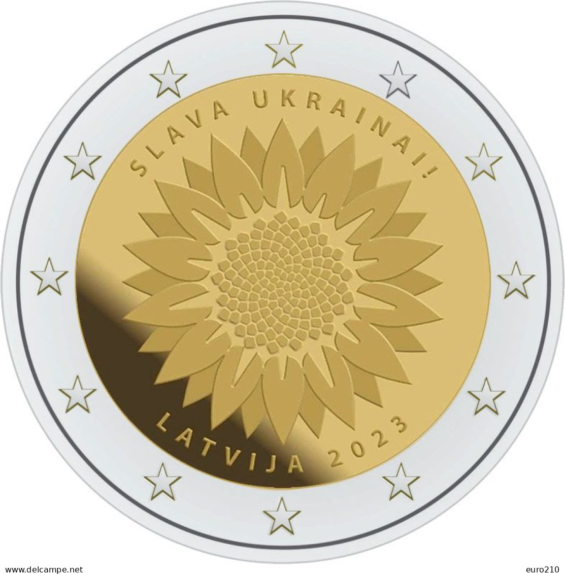 Latvia / Lettonia / Lettland / Lettonie - 2 Euro 2023 Ukrainian Sunflower / Tournesol Ukrainien - Lettonie