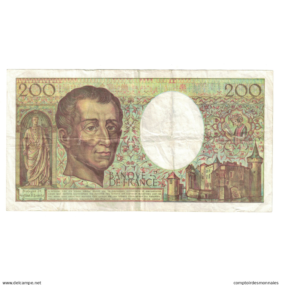 France, 200 Francs, Montesquieu, 1992, M.121410892, TTB, Fayette:70.12d, KM:155d - 200 F 1981-1994 ''Montesquieu''
