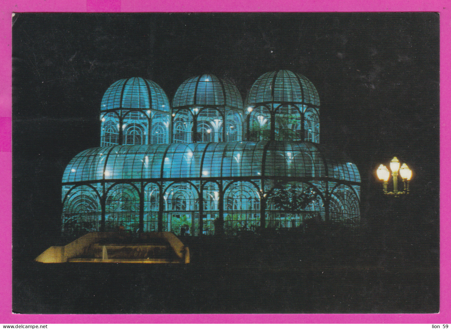 292425 / Brazil  Coratiba - Pr. Jardim Botanico , Garden Night PC USED (O) 1999 - Tarifa Postal International Serie B -  - Curitiba