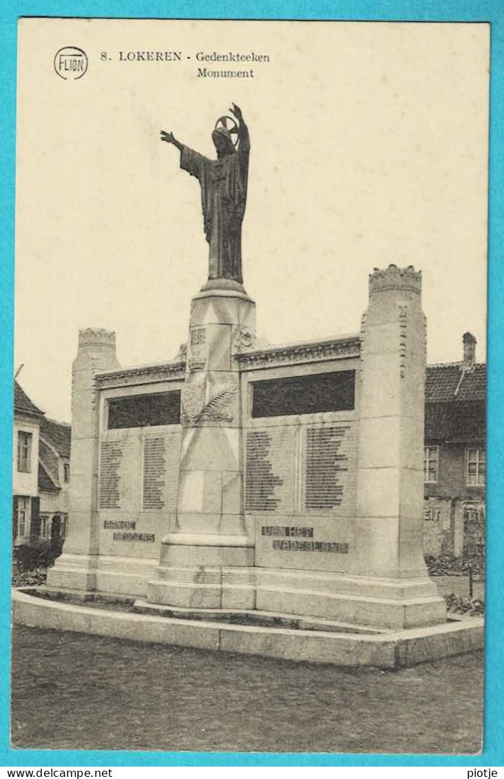 * Lokeren (Waasland - Oost Vlaanderen) * (P.J. Flion, Nr 8) Gedenkteken, Monument, Mémorial, Guerre, Old, Rare - Lokeren