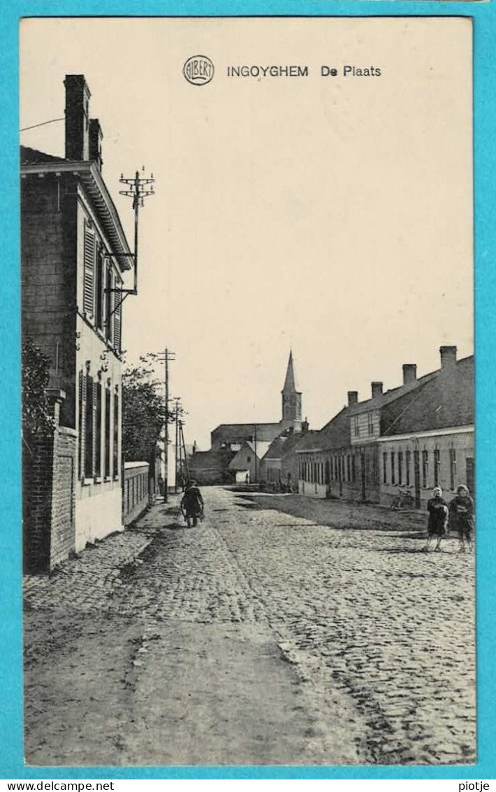 * Ingooigem - Ingoyghem (Anzegem - West Vlaanderen) * (Albert, Uitg Hellebuyck R.C.B.) De Plaats, La Place, Animée - Anzegem