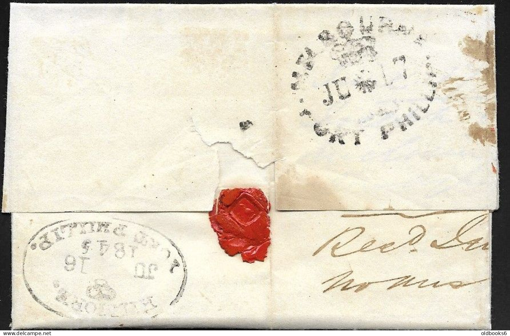 AUSTRALIA NEW SOUTH WALES 1845, PAID AT KILMORE Regist.Letter To Melbourne VF - ...-1854 Vorphilatelie