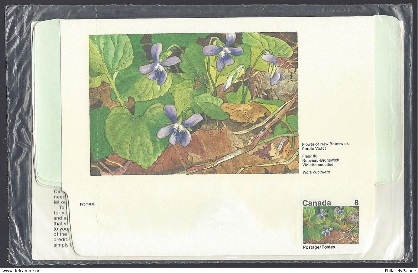 Canada 1973 Sealed Pack Of 6 Flowers Flora A 8c Domestic Aerogrammes (6 Aerogrammes) (**) - Storia Postale