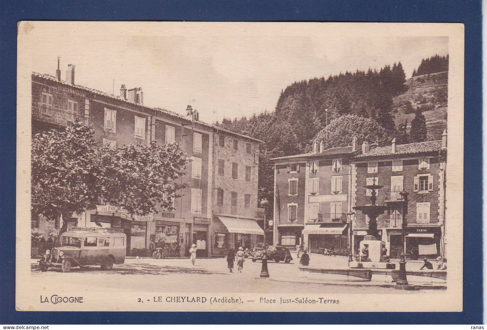 CPA [07] Ardèche > Le Cheylard Autobus Courrier Non Circulé - Le Cheylard