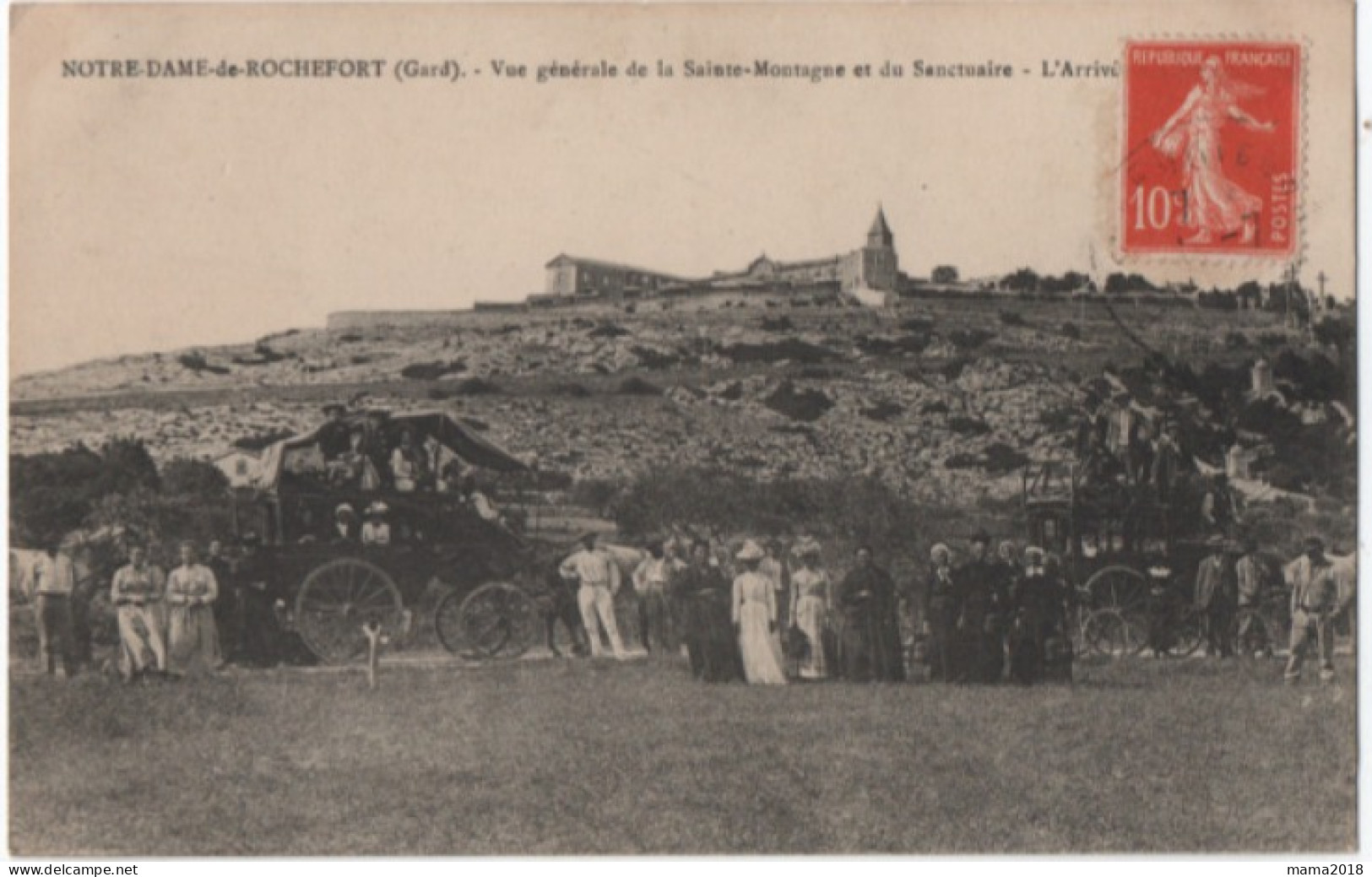 L'arrivée  De La Diligence    Notre Dame De Rochefort - Rochefort-du-Gard