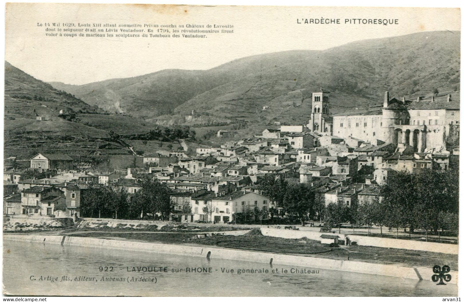 LA VOULTE - VUE GENERALE Et Le CHÂTEAU - - La Voulte-sur-Rhône