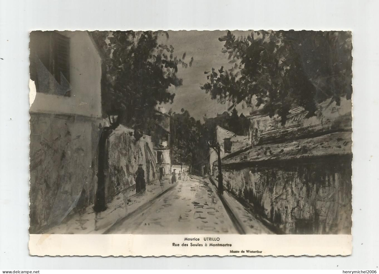 Paris 18e Rue Des Saules A Montmartre Par Maurice Utrillo ( En état ) - Paris (18)