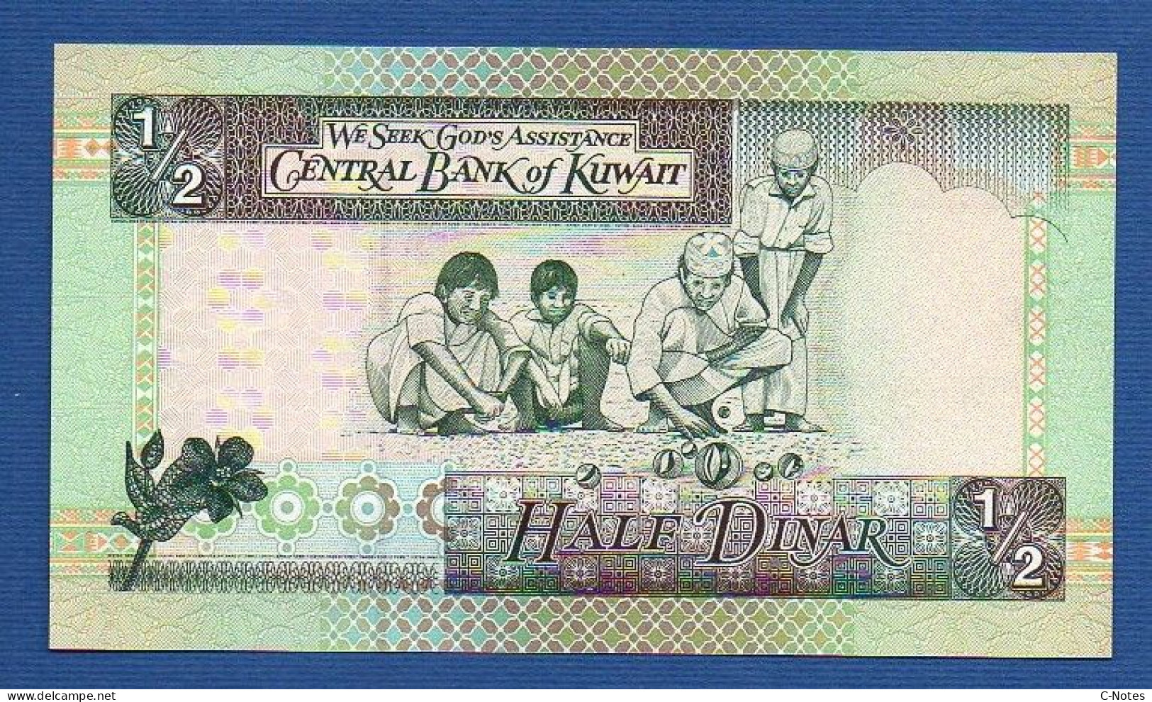 KUWAIT - P.24a – 1/2 Dinar 1994 UNC, S/n BE/33 005325 - Kuwait