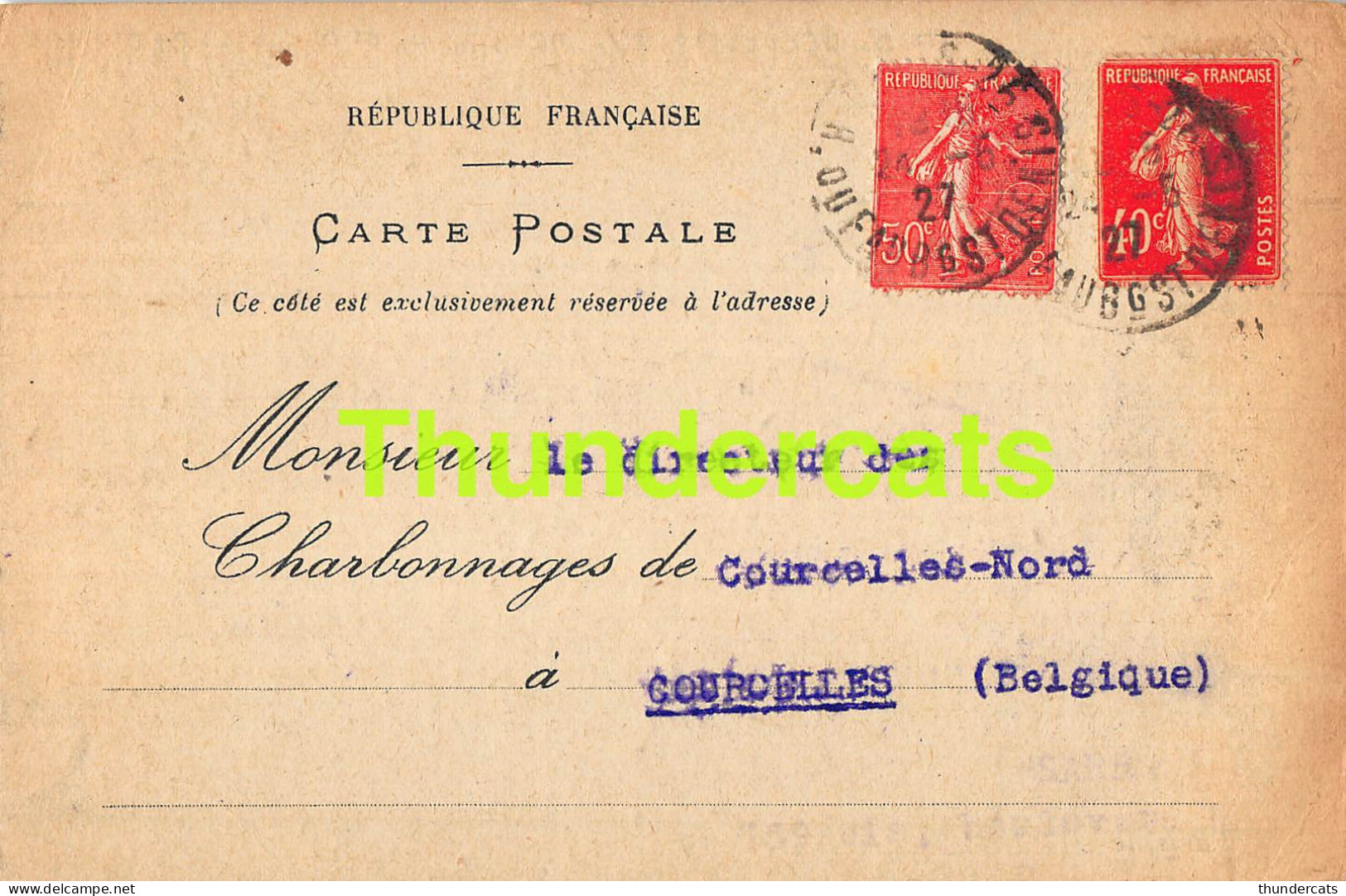 CPA COMMANDE REMISE PAR BELLIOT RUE ST QUENTIN PARIS AUX CHARBONNAGES DE COURCELLES NORD CHARBONNAGE LAUGERO ENGHIEN  - Mines