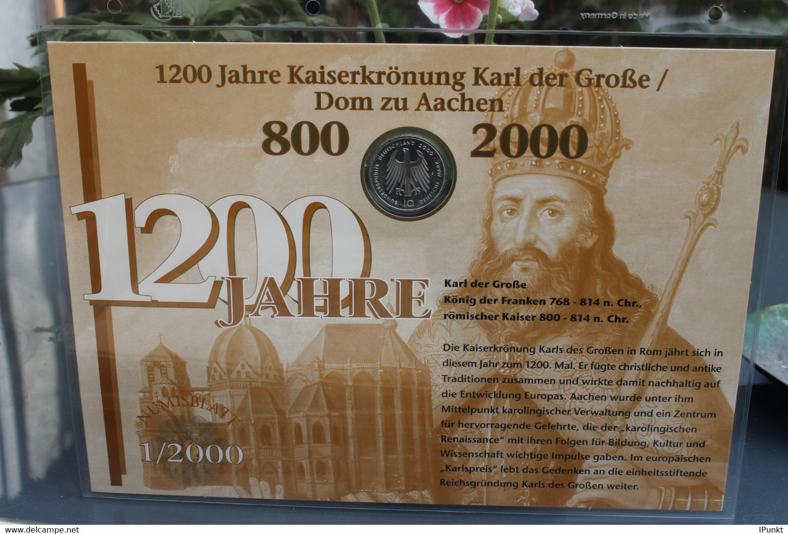 Deutschland Numisblatt  1/2000 "1200 Jahre Kaiserkrönung Karl Der Große / Dom Zu Aachen" - Non Classés