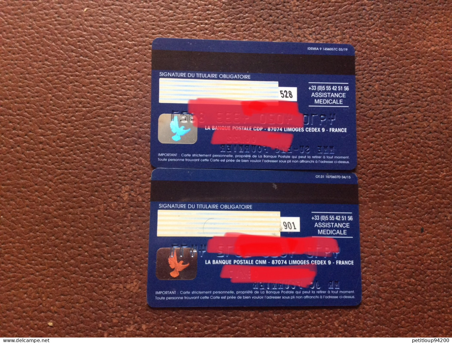 2 CARTES BANCAIRES Visa  LA BANQUE POSTALE - Schede Bancarie Uso E Getta