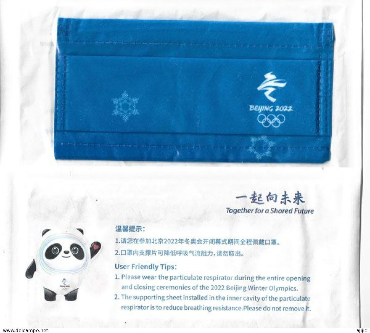 JO Hiver De Pékin 2022 : Dépistage Quotidien, Masque FFP2 (Beijing Olympics: Daily Screening, FFP2 Mask) One Available - Invierno 2022 : Pekín