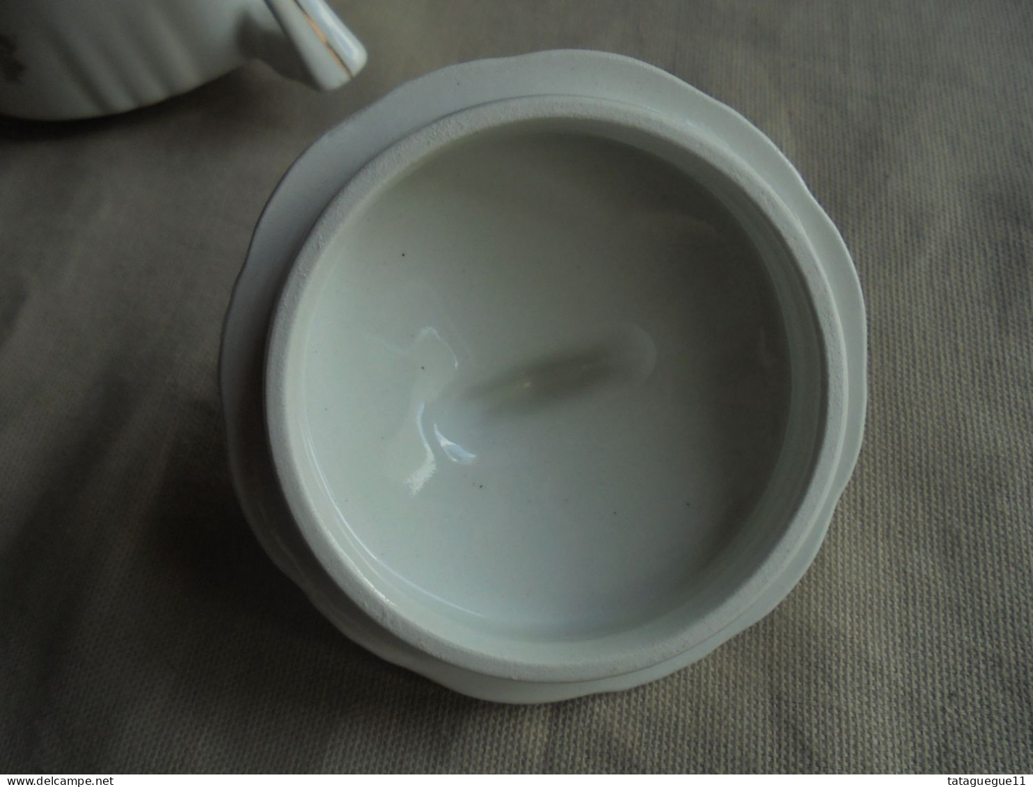 Ancien - Pot à lait & Sucrier Faïencerie d'Orchies Nord France