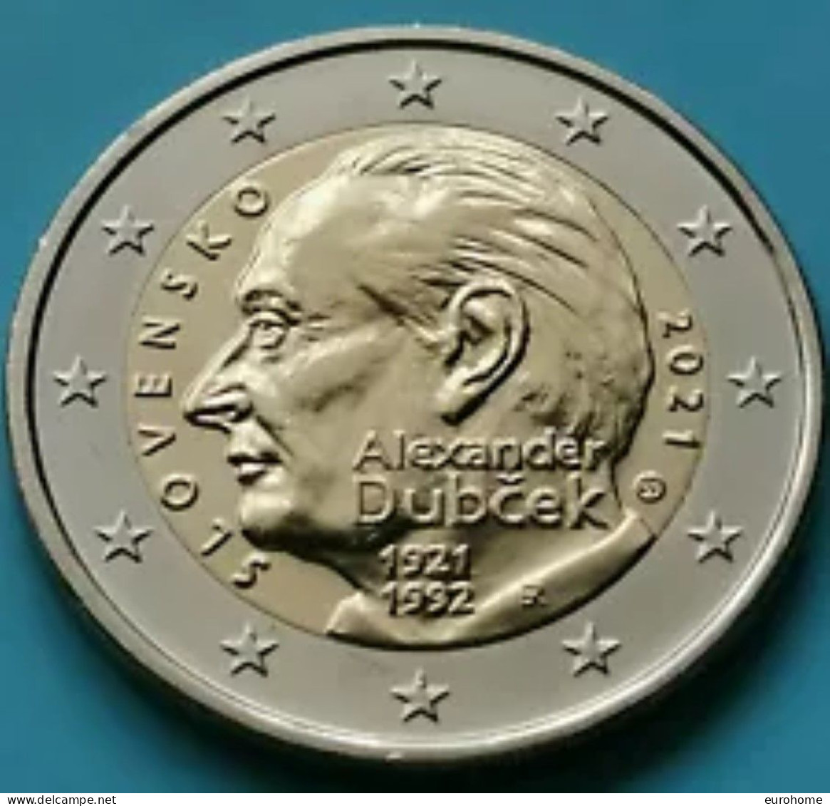 Slovakije 2021    2 Euro Comm.  "Alexander Dubcek"    UNC Uit De Rol  UNC Du Rouleaux  !! - Slowakei