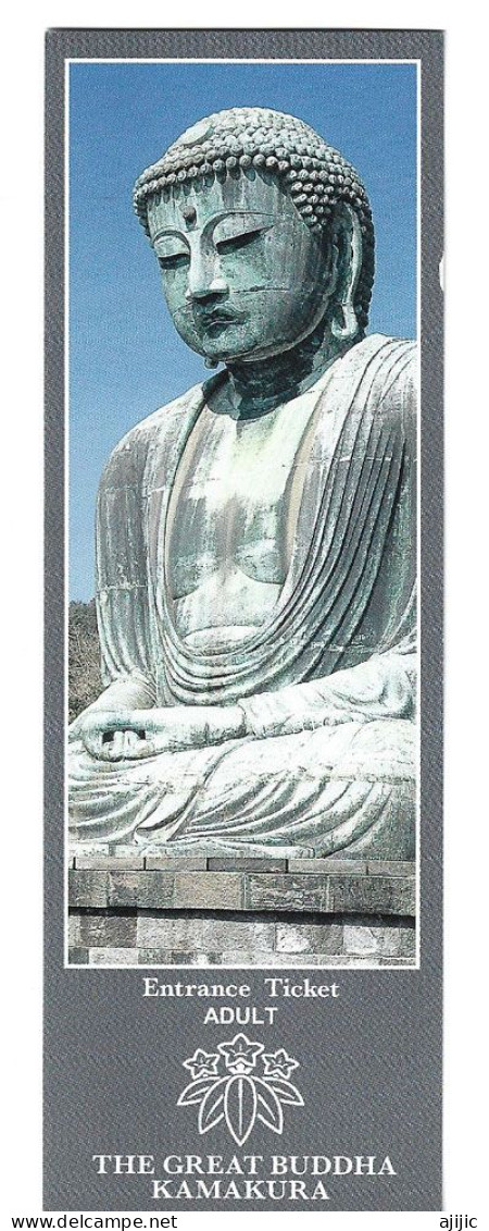 Great Seated Buddha Kamakura.Kōtoku-in, Buddhist Temple.Height 13 M. Entry Ticket - Storia Postale