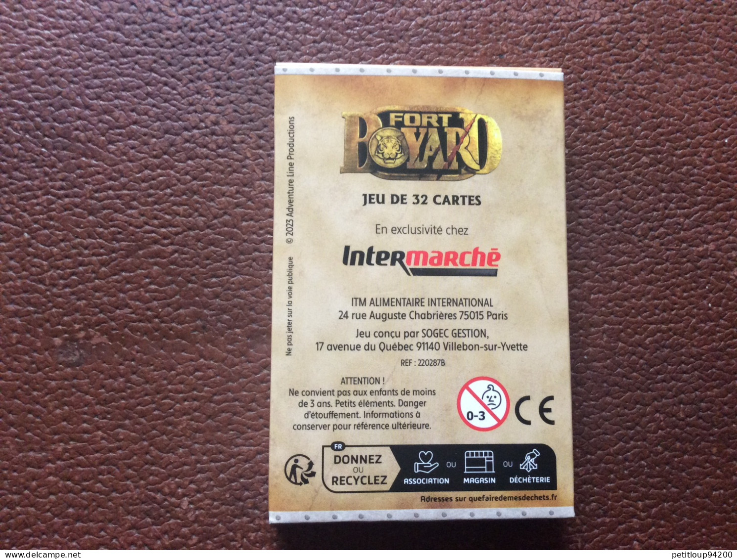 JEU DE 32 CARTES  Fort Boyart  INTERMARCHÉ - 32 Cartas