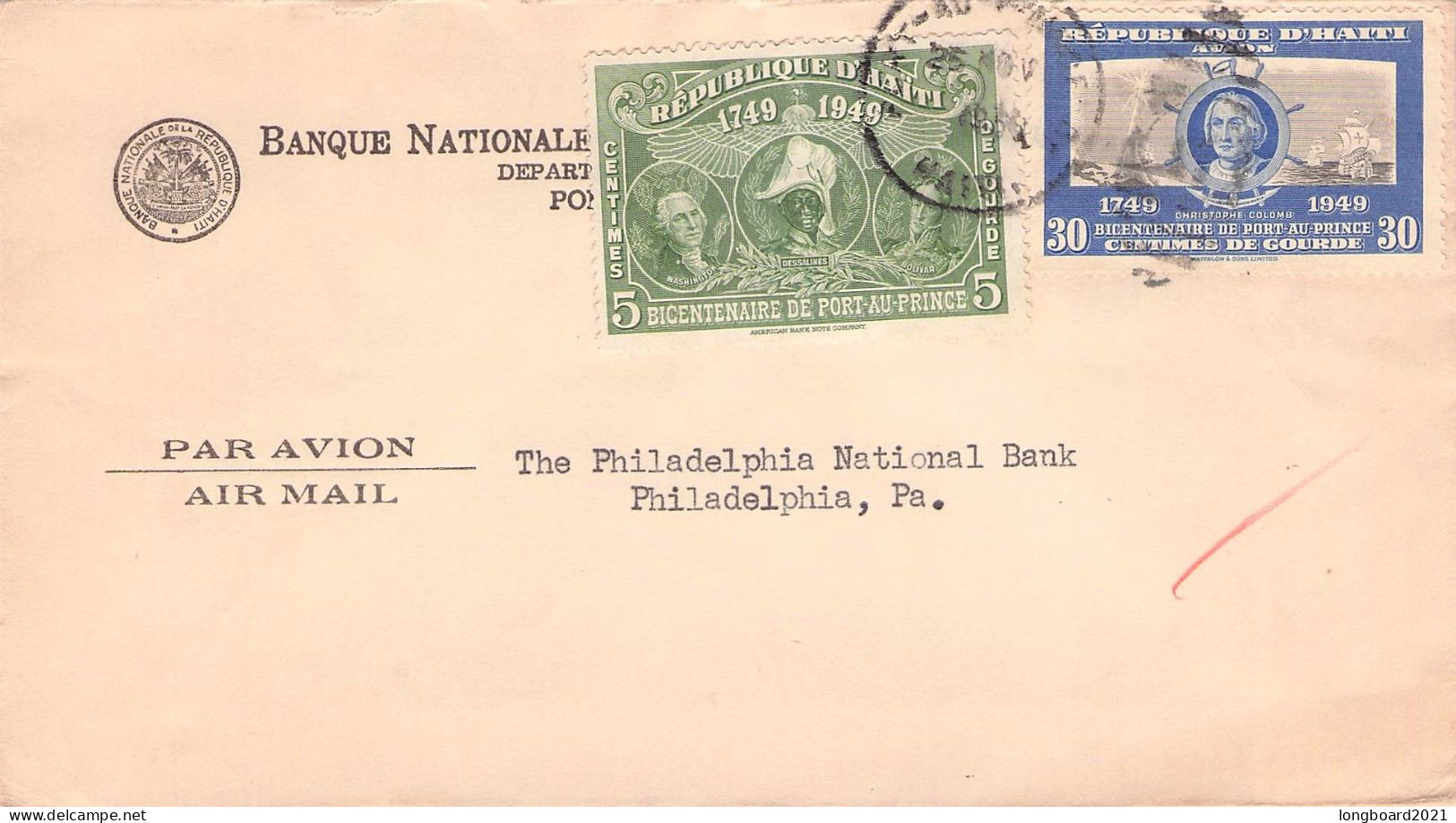 HAITI - AIRMAIL Ca 1949 - PHILADELPHIA/USA /*146 - Haïti