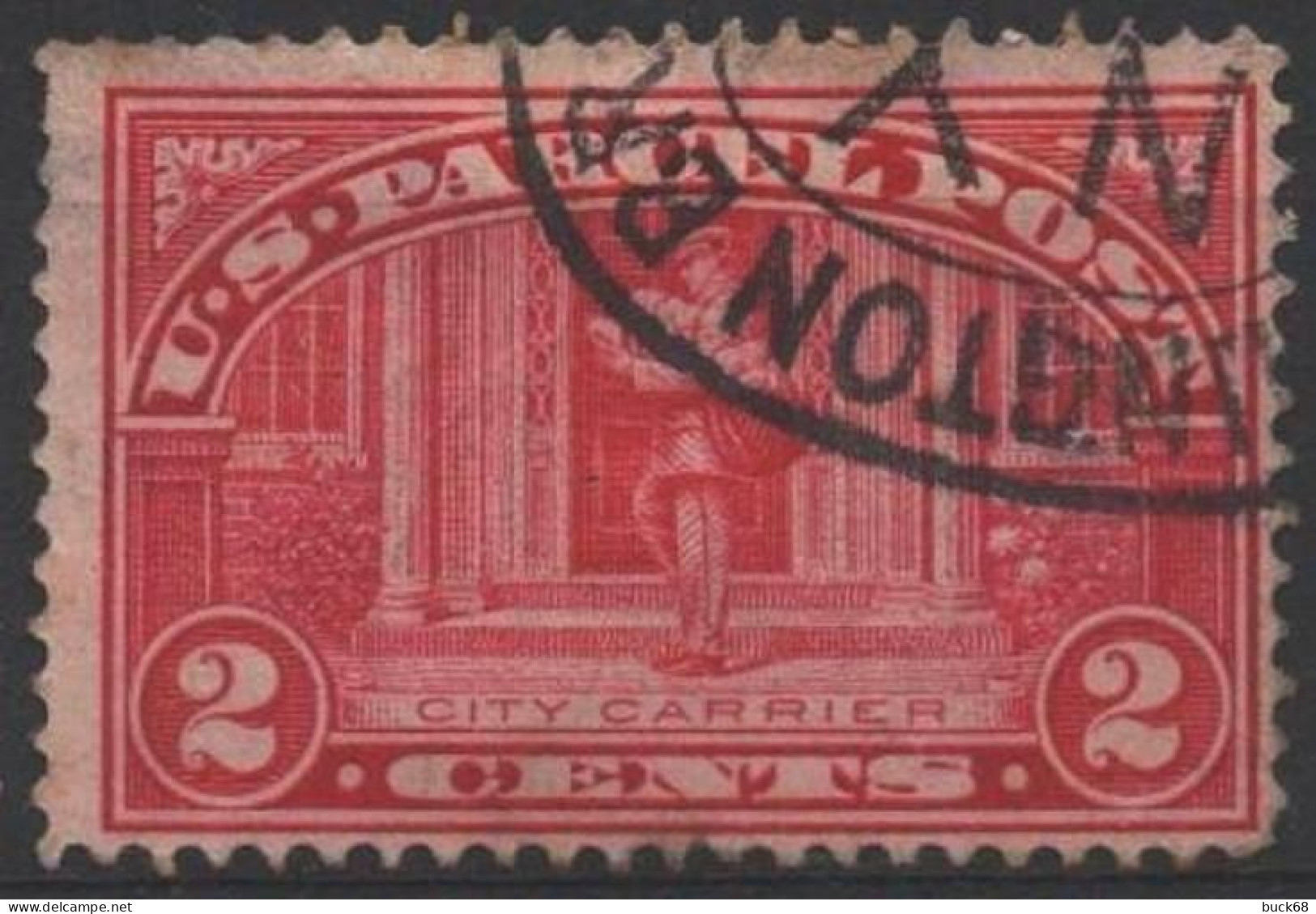 ETATS-UNIS USA BoB Colis Postaux  2 (o) Parcel Facteur De Ville 1912 - Reisgoedzegels