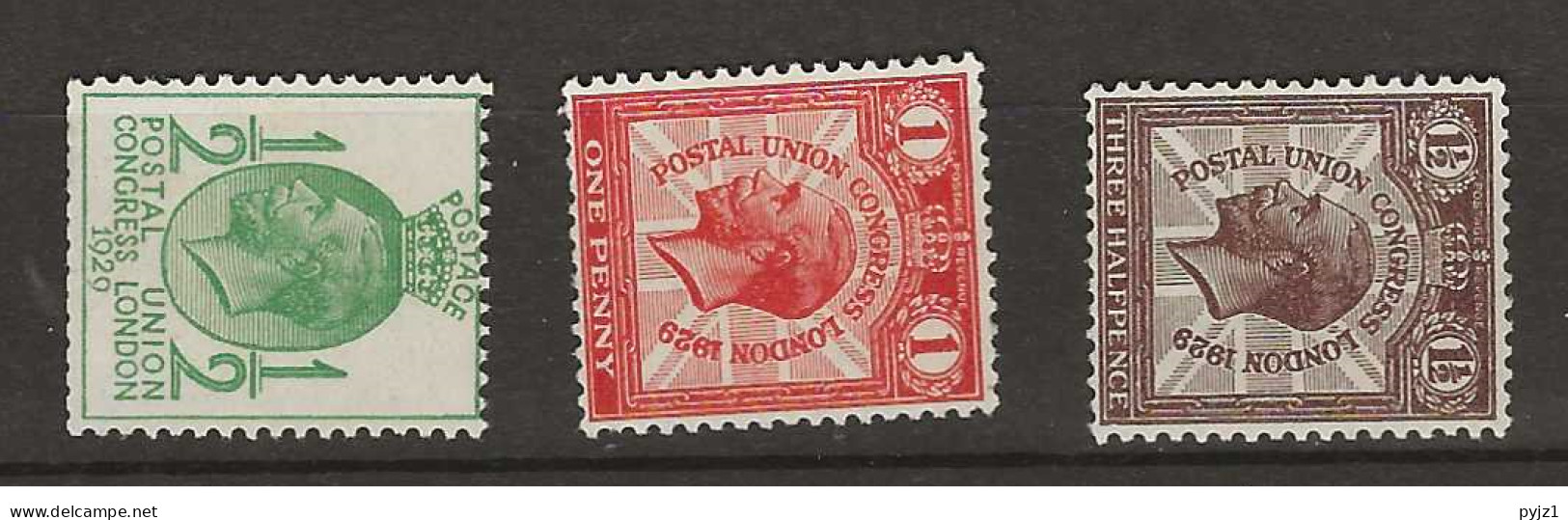 1929 MNH Great Britain Michel 170-72Y Sideways Watermark Postfris** - Unused Stamps