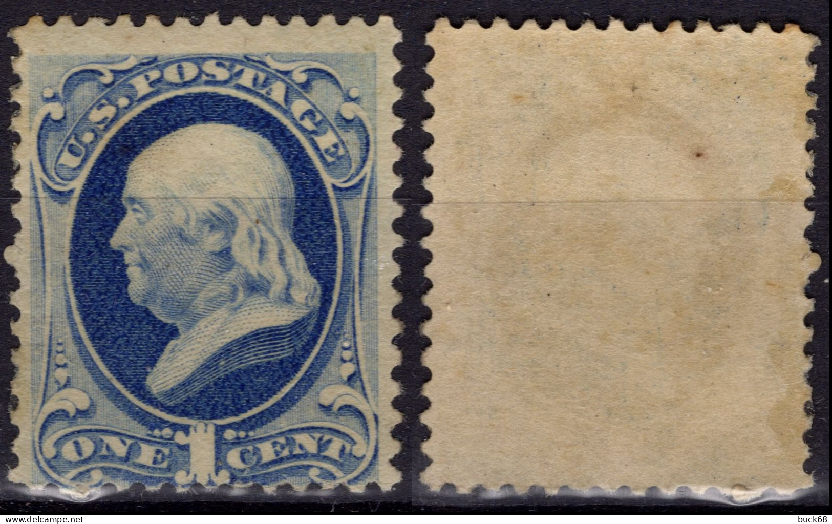 ETATS-UNIS USA  50 * MH Benjamin FRANKLIN Président 1870 (CV 225 €) - Unused Stamps