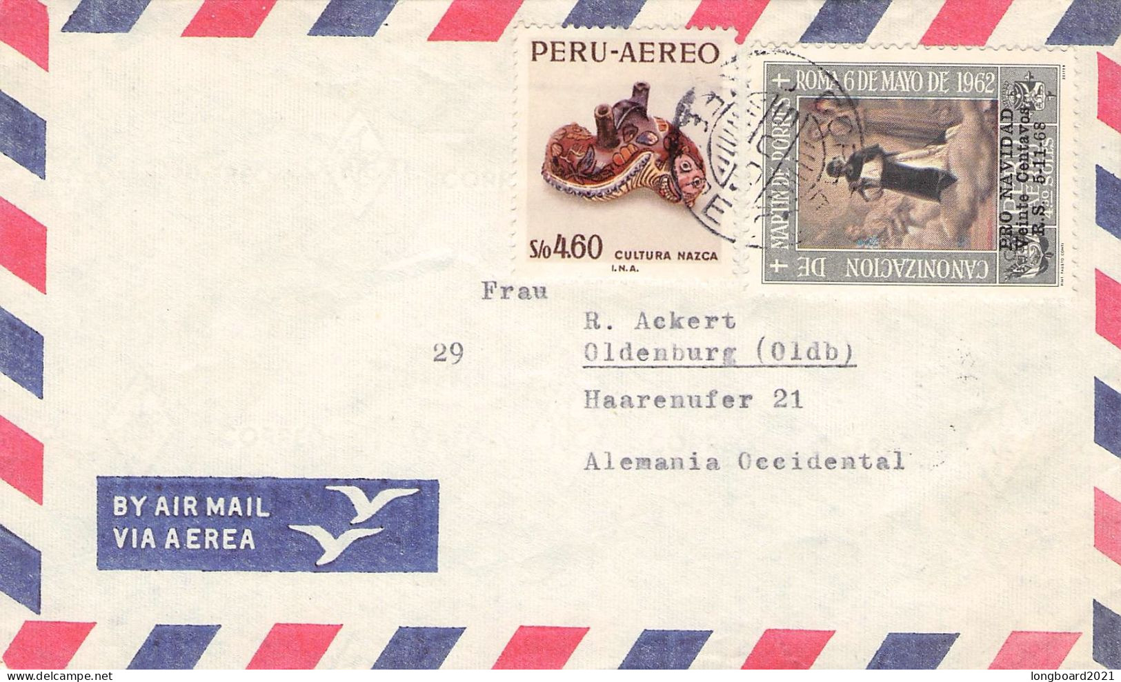 PERÚ - AIRMAIL  Ca 1968 - OLDENBURG/DE / *156 - Perù