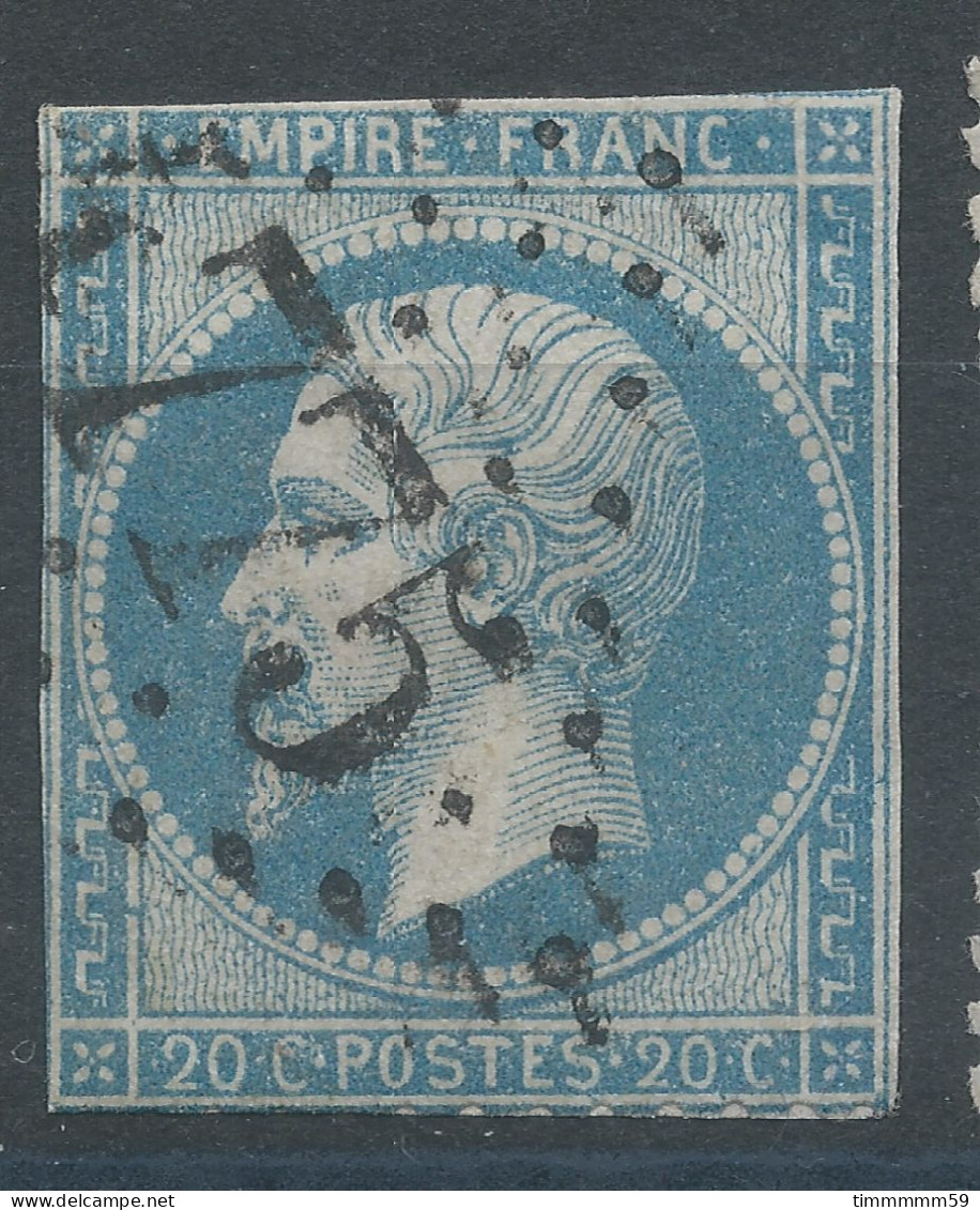 Lot N°76599   N°22, Oblitéré GC 4775 Mareuil-sur-Ay, Marne (49), Indice 6, Gros Défaut De Dentelure - 1862 Napoléon III