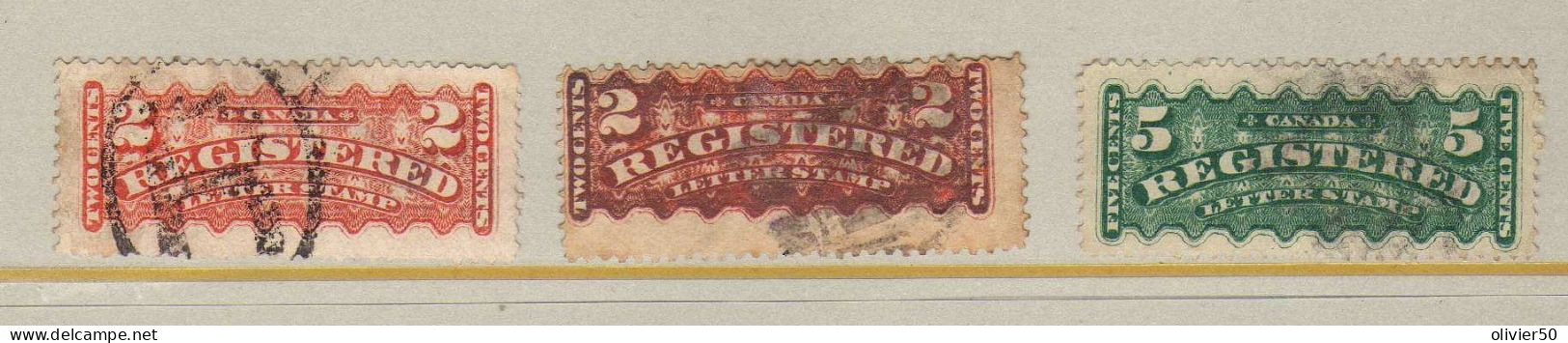 Canada -  (1875-88)  - Lettres Chargees - Obliteres - Raccomandate