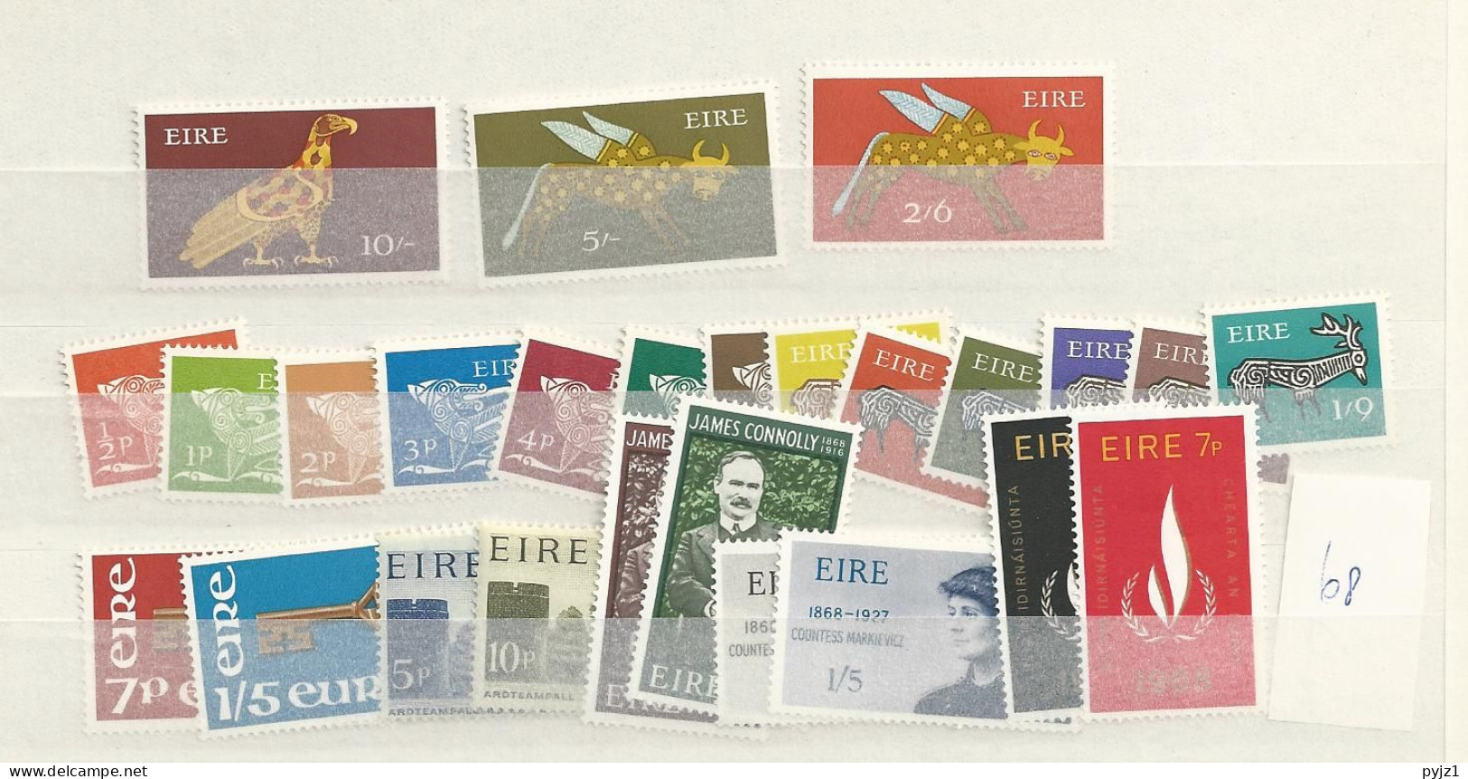 1968 MNH Ireland Year Complete According To Michel Postfris** - Años Completos