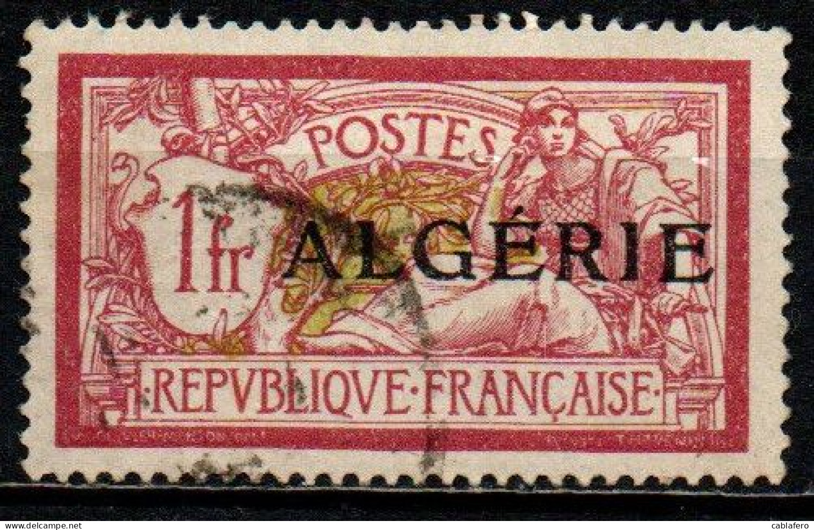 ALGERIA - 1924 - FRANCOBOLLO DI FRANCIA CON SOVRASTAMPA "ALGERIE" - USATO - Oblitérés
