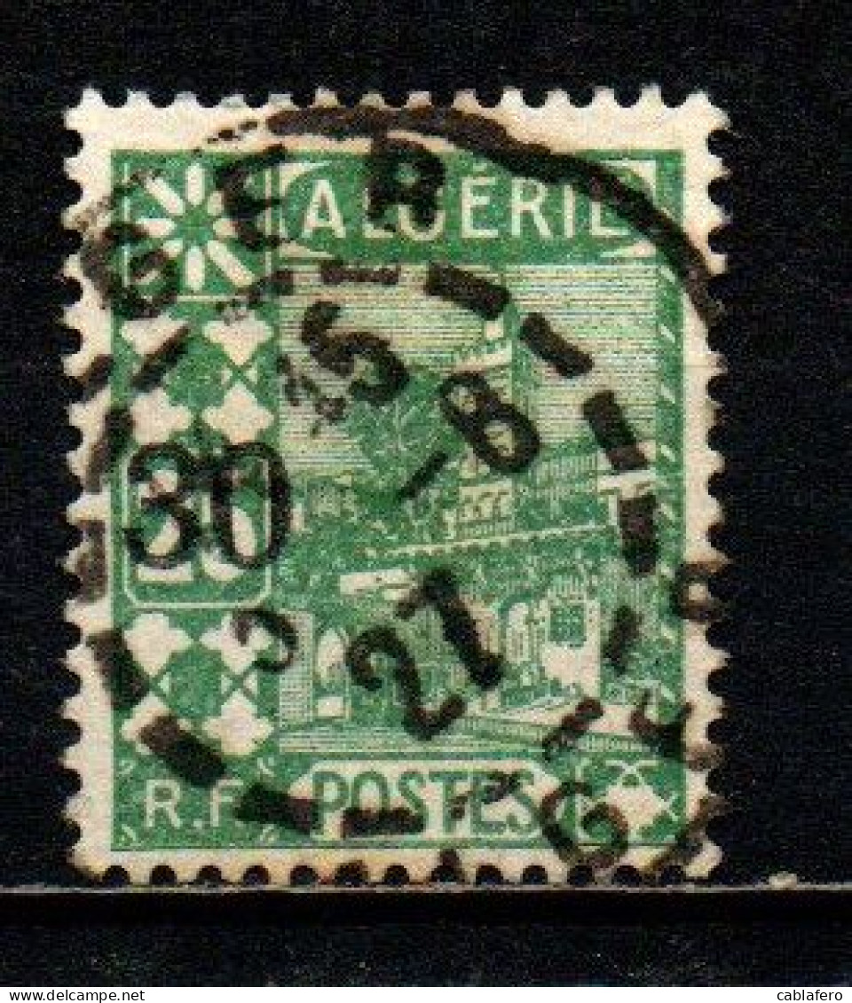 ALGERIA - 1927 - MOSCHEA DI SIDI ABD-ER-RAHMAN CON SOVRASTAMPA - USATO - Oblitérés