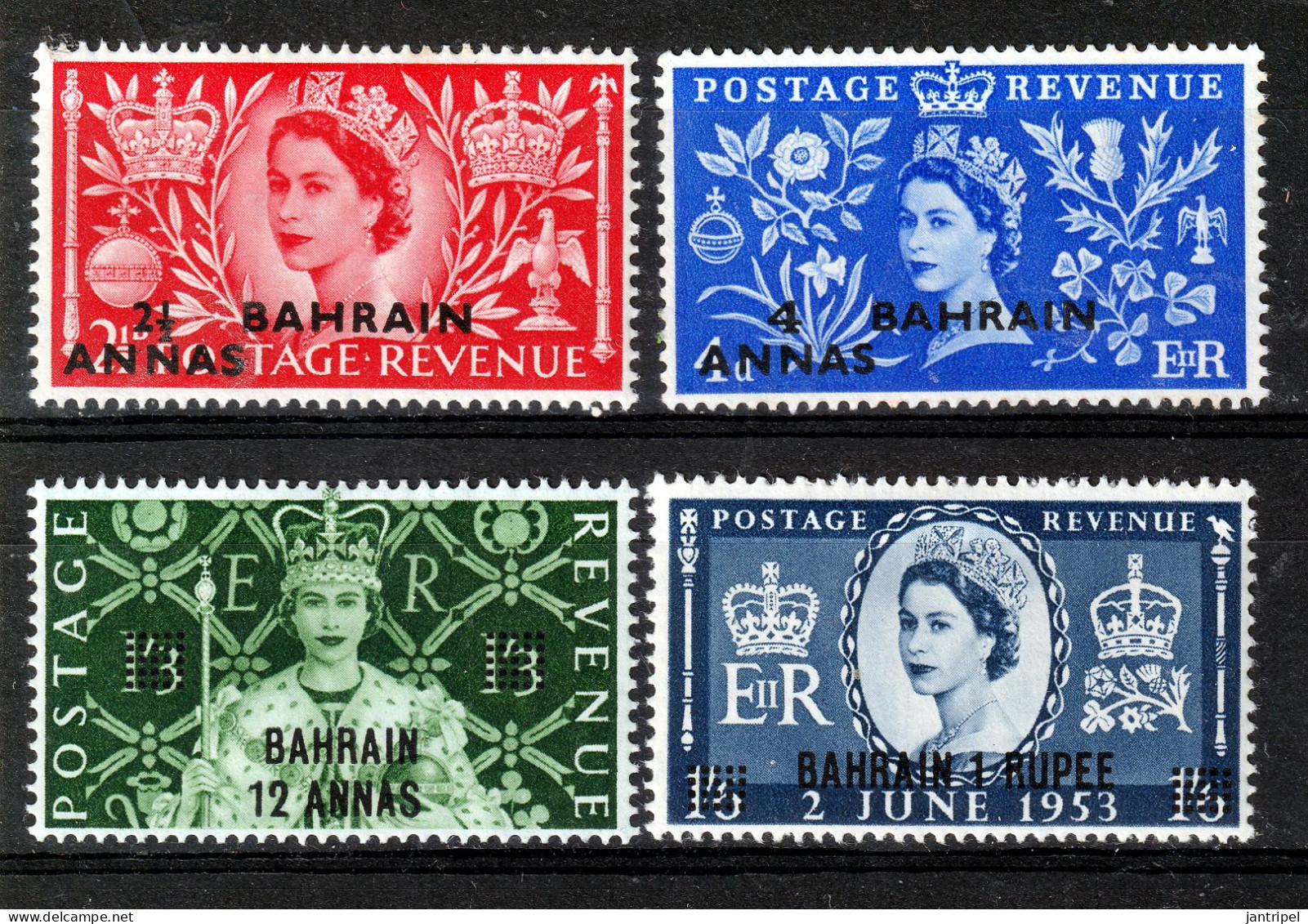 BAHRAIN  1953  QEII  CORONATION SET  MNH - Bahrein (...-1965)