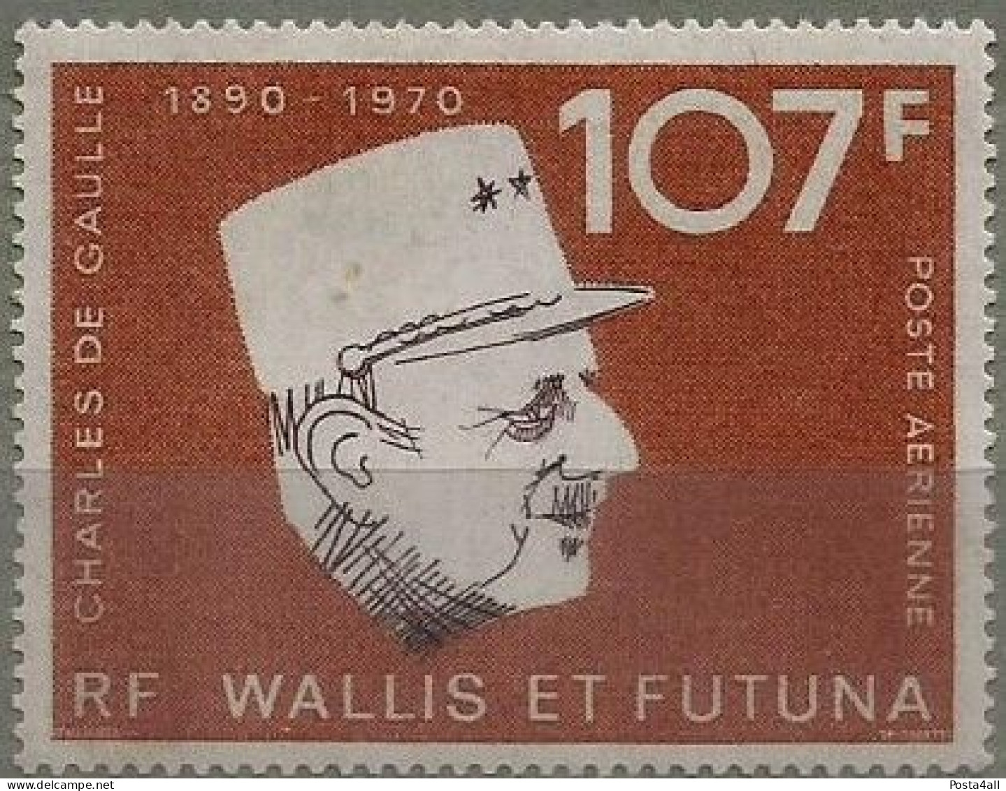 Wallis And  Futuna - 1973 The 3rd Anniversary Of The Death Of General Charles De Gaulle - Complete Issue - MNH - Unused Stamps