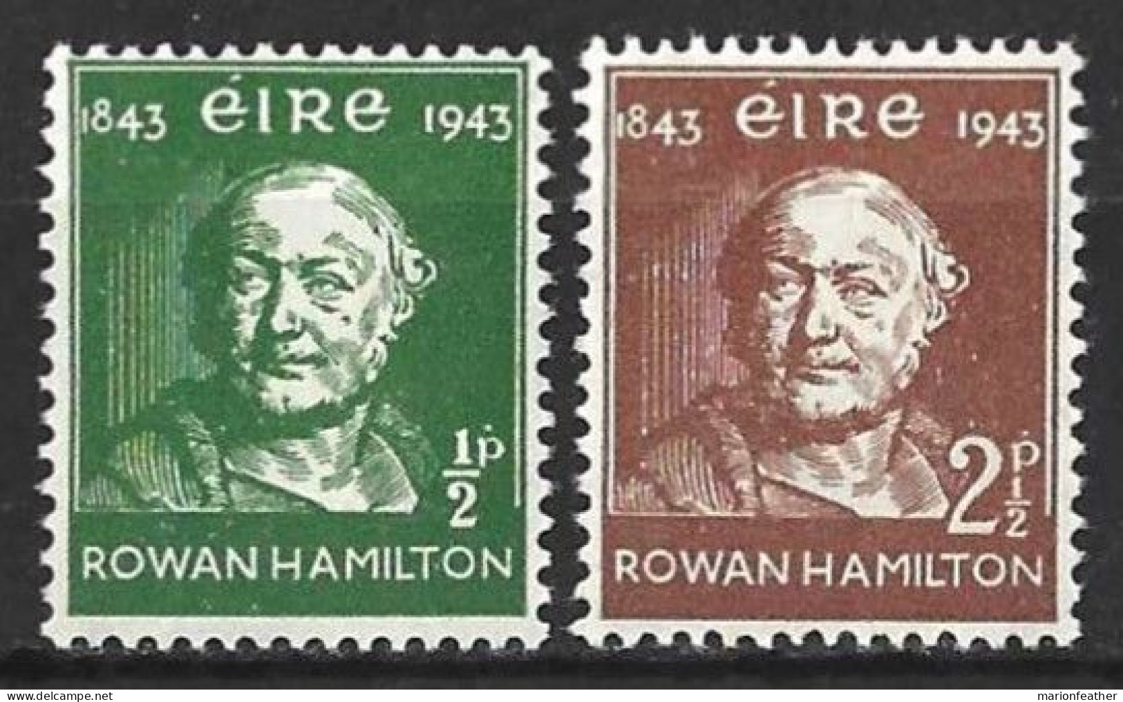 EIRE...." 1943.."....HAMITON PAIR.....SG131-2.......MH. - Ongebruikt