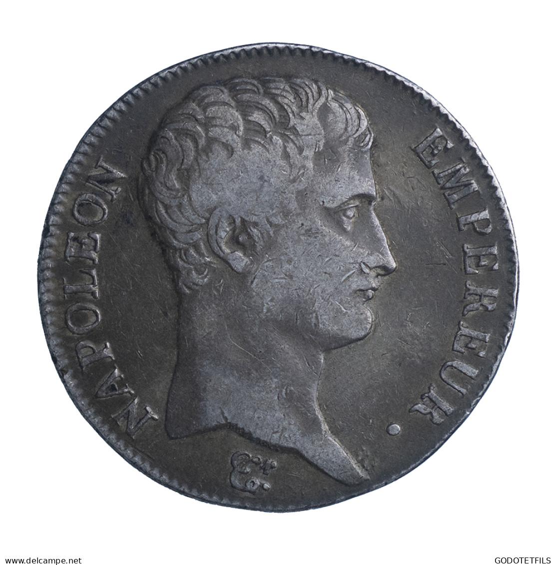 Premier Empire 5 Francs Napoléon Empereur Calendrier Révolutionnaire An 13 Toulouse - 5 Francs