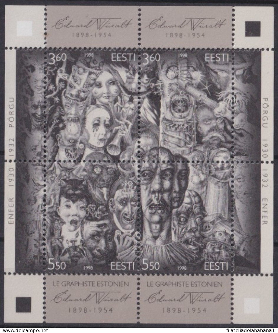 F-EX41596 ESTONIA EESTI MNH 1998 ART GRAPHIC EDUARD WURALT.  - Engravings