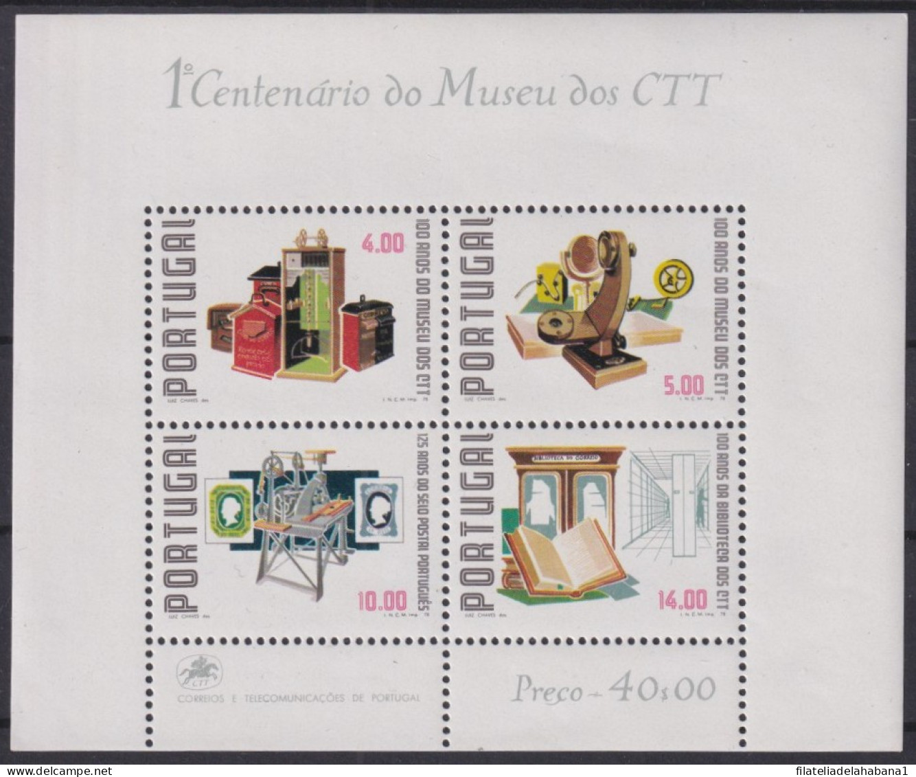 F-EX41687 PORTUGAL MNH 1978 CENTENARY OF CTT MUSEUM TELEPHON TELEGRAPH.  - Usines & Industries