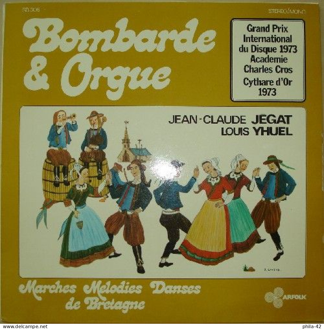 Bombarde Et Orgue 1973 -  Musiques De Bretagne - Disque Vinyle 33 Tours - ARFOLK SB 306 - Wereldmuziek