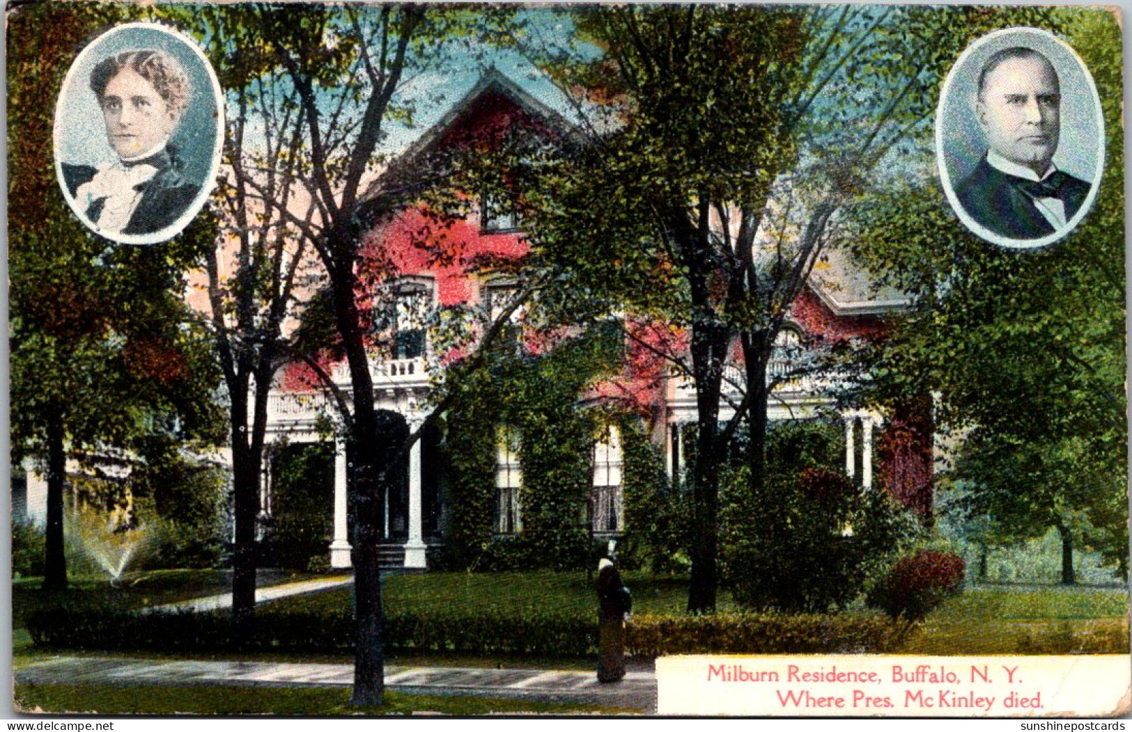 New York Buffalo Milburn Residence Where President McKinley Died 1914 - Buffalo